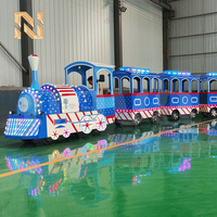 Train sans rails Nova Rides pour aire de jeux extérieure, manège pour enfants avec lumières LED TLT-FT9, manèges de fête foraine, train touristique sans rails