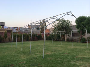 Tente en toile imperméable verte de haute qualité pour secours en cas de catastrophe, abri pour réfugiés, camping, tente d'hôpital, tente en toile à structure en acier - Product Image 4