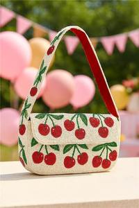 Bolso de Mano Personalizable de Algodón con Diseño de Moda India Multicolor, Hecho a Mano con Cuentas y Serigrafía, Clásico para la Noche - Product Image 5