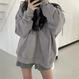 Women's Trendy <b>Spring</b> Autumn Zip <b>Cardigan</b> Jacket Breathable Formal Printed Sweatshirt Thin Hooded Loose Fit Cross-Border - Product Image 6
