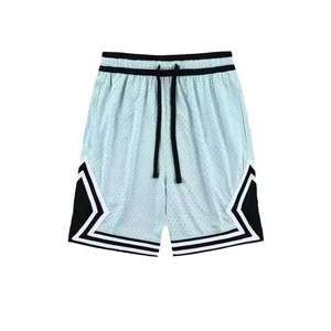 Pantalones cortos Vintage para hombre con estampado personalizado, pantalones cortos retro de baloncesto de malla doble lisos para hombre - Product Image 3