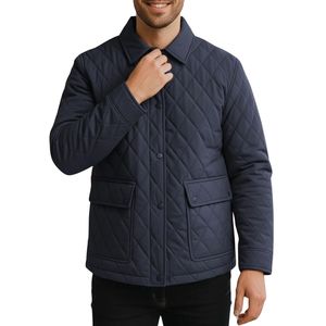 Veste d'hiver matelassée kaki pour homme, logo personnalisé, manteau à bulles, matelassé horizontal, vêtements d'extérieur chauds, streetwear, veste pour homme - Product Image 6