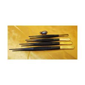 Ensemble de 4 pinces vasculaires atraumatiques DeBakey 6-9,5 pouces, revêtement noir, manuel, certifié CE, instruments chirurgicaux - Product Image 1