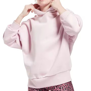 Pull à capuche de meilleure qualité pour femmes, vêtements d'hiver tendance avec logo personnalisé OEM, motif uni teint - Product Image 6