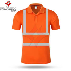 Polyester/Cotton Customizable <b>High</b> Visibility ANSI Class 1 Waterproof Reflective Safety <b>Polo</b> <b>Shirt</b> Breathable Industrial - Product Image 6