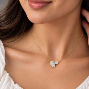 Collar con Colgante de Diamante Cultivado en Laboratorio con Corte de Pera Toi Et Moi, Oro Sólido de 14K/18K, DEF VVS, Certificado IGI, 2.40 CTW, Minimalista, Personalizado - Product Image 2