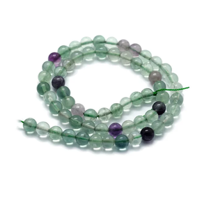 Stone <b>Beads</b> Rainbow fluorite <b>Beads</b> Strand Stone Jewelry <b>Loose</b> Smooth Gemstone Healing Necklace Natural Crystal Wholesaler - Product Image 4