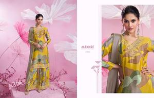 ชุดสูทชาราราและพาลาซโซดูแมทผ้าไหมพิมพ์ลายสำหรับผู้หญิงดีไซน์แบบอินเดีย & ปากีสถาน - Product Image 5