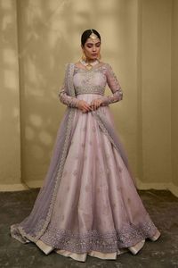 LATEST---STYLISH & belle robe longue ornée de perles de verre cristal, DABKA, travail pour fête/mariage @ 2022 - Product Image 2