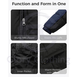 Sweat-shirts et vestes matelassées personnalisées ODM, design tendance personnalisé, vestes matelassées pour hommes, coupe ajustée - Product Image 6