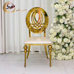 Silla de Comedor Feidao S006 de Acero Inoxidable Dorado con Espejo para Eventos, Bodas, Salón, Cocina, Sala de Estar, Apartamento, Estilo Moderno - Product Image 1