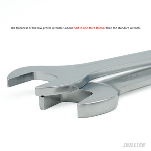 Jeu de clés à fourche à profil bas SKILLTEK OEM en acier au chrome-vanadium forgé, garantie 10 ans, pour bricolage industriel, métriques 6mm-24mm - Product Image 2