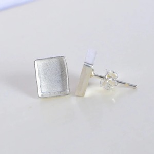 925 Sterling Silver Rectangle Bezel Cup Stud Earring 4x6 to 23x33mm Blank Setting Collet Gemstone DIY Mount For Jewelry Making - Product Image 6