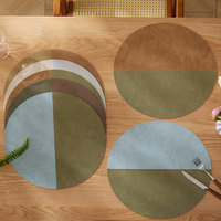 Nouveau design couture napperons en cuir napperons réversibles résistant à la chaleur napperons imperméables pour Table à manger