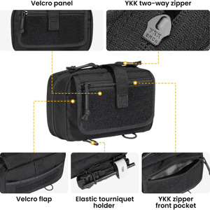 Bolsa de primeros auxilios táctica IFAK Rip Away Molle EMT, bolsa de utilidad médica, Kit de supervivencia compacto, mochila, bolsa transpirable para exteriores - Product Image 5