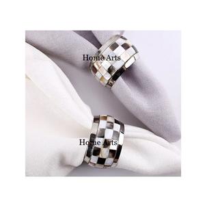 Servilletero de tamaño personalizado de forma redonda de acero inoxidable con servilletero DE TRABAJO MOP para decoración de boda en casa - Product Image 1