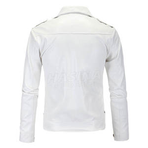 Stylish & Comfortable High Street Genuine Leather <b>Jacket</b> with Stand Collar Breathable Design for Casual Wear Active Lifestyles - Product Image 2