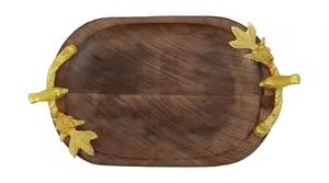 Plateau de service en métal argenté parfait pour les événements spéciaux utilisation quotidienne et décoration élégante en gros de l'Inde cadeau de pendaison de crémaillère - Product Image 4