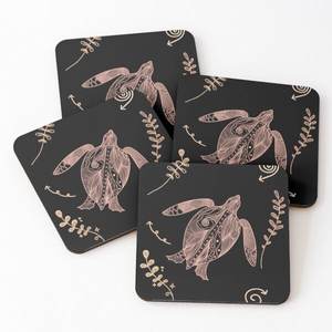 Trending Enamel Print Wooden Cup Anti Skid Coasters Mat <b>Set</b> With Enamel Printed Top Quality Cup Coasters <b>Set</b> at Lowest Price - Product Image 1