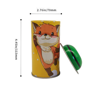 Latas de Especias de Cocina Rústicas de Hojalata con Diseño de Dibujos Animados, Latas de Muestras de Granos de Café, Latas de Almacenamiento de Dulces de Chocolate, Embalaje de Regalo para Niños - Product Image 6