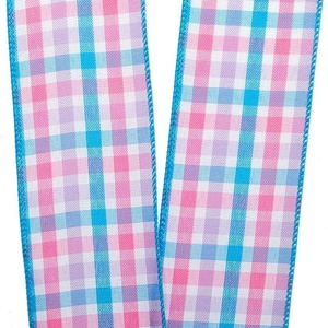 Ruban en organza floral en polyester et soie avec fil métallique pour les fêtes d'anniversaire et de Noël, pour l'emballage de cadeaux - Product Image 4