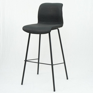 Tabouret de bar haut de gamme GAKJB-066H de style contemporain, revêtement en cuir PU, pieds en fer thermolaqué, pour cuisine, bar ou salle de sport - Product Image 3