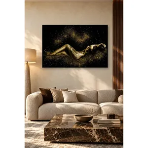 Fida Woman Reclining in Gold Dust Canvas Print - Product Image 4