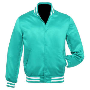 Custom Embroidery Satin Varsity <b>Jacket</b> <b>Men</b> Baseball Bomber <b>Jacket</b> Factory Direct - Product Image 6