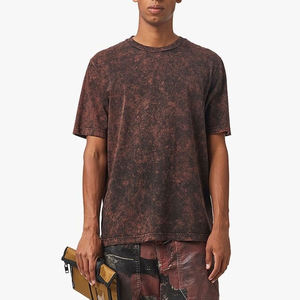 เสื้อยืดผ้าฝ้าย100% สำหรับผู้ชายทรงหลวมพิมพ์ลายออกแบบได้ตามที่ต้องการเสื้อยืดผู้ชายซักด้วยกรดเสื้อยืดพิมพ์ลาย DTG ขนาดใหญ่เสื้อผ้าแนวสตรีท - Product Image 3