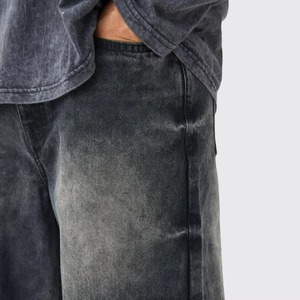 กางเกงลำลองของผู้ชายกางเกงฟอกสีกรดเฮฟวี่เวทของผู้ชายกางเกงลำลองผลิตตามสั่งมาใหม่2025 - Product Image 3