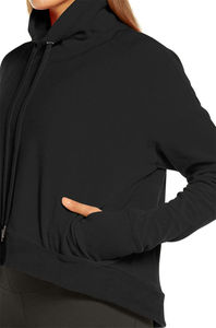 Sudadera con Capucha Extra Grande de Algodón de Alta Calidad, Gruesa, de Felpa, con Hombros Caídos, Lisa, para Mujer - Product Image 3