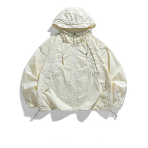 Nuevo diseño Sombrero de una sola capa Chaqueta cortavientos extraíble logo Personalizar Chaquetas Softshell de talla grande para hombres - Product Image 1