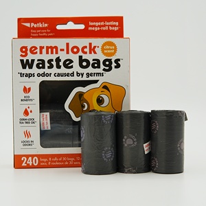 ถุงเก็บมูลสัตว์เลี้ยง Petkin Germ-Lock กลิ่นซิตรัส 240 ชิ้น ดักจับกลิ่น พร้อมน้ำมันทีทรี ใช้แล้วทิ้ง - Product Image 4
