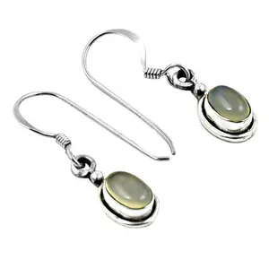 Pendientes de Plata 925 con Piedra Lunar para Mujer, Uso Diario, Regalo de Moda - Product Image 3