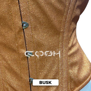 Corsé Brillante Naranja de Moda para Fiesta, Corsé Ajustado con Cordones Debajo del Busto |   Corsé de Moda Glamuroso al por Mayor - Product Image 5