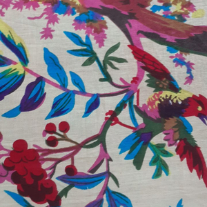 Tissu de popeline de coton 100% coton Spandex imprimé fleur pour robe de femme - Product Image 1