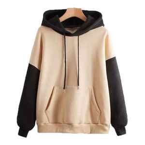 Sweat-shirt à capuche en coton polaire de couleur unie pour femmes, sweat-shirt décontracté d'hiver pour femmes, nouvelle collection 2025 - Product Image 1