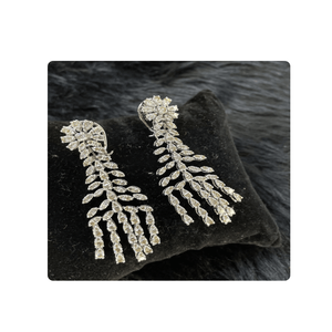 Pendientes de diamantes naturales de oro amarillo de 14 quilates con certificado IGI de calidad superior con diseño de moda para bodas cenas elegantes - Product Image 6