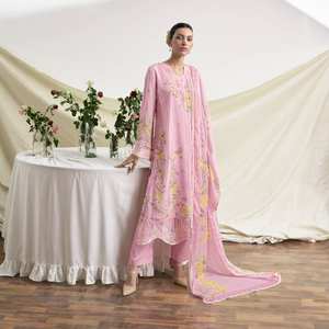 Vente en gros de coton Kimora Maslin à séchage rapide imprimé numérique Salwar Kameez catalogue complet de la collection de vêtements de fête - Product Image 2