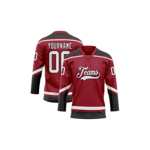Venta al por mayor de encargo de sublimación impresa equipo de hockey Jersey Venta superior en blanco de hockey sobre hielo Jersey - Product Image 3
