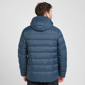 Veste parka matelassée pour hommes marine d'hiver personnalisée imperméable et coupe-vent avec capuche en duvet réglable poignets velcro et vestes chaudes pour hommes - Product Image 2
