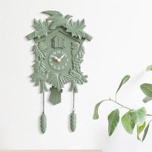 Horloge murale à <span class=keywords><strong>coucou</strong></span> sculptée multicolore Huayang T52, mécanisme à quartz silencieux, pendule en forme de cône de pin <span class=keywords><strong>pour</strong></span> salon - Product Image 3