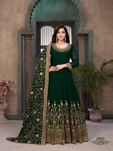 Magnifique à la recherche d'une nouvelle variété incroyable couleur Faux Georgette Salwar Suit & Dupatta broderie séquence travail fournisseur de l'Inde - Product Image 3
