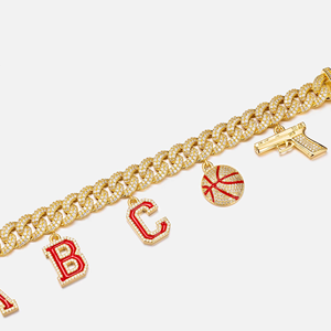 Elegant <b>Gold</b> <b>Pearl</b> & Diamond Tennis Charm <b>Bracelet</b>-Gift - Product Image 3