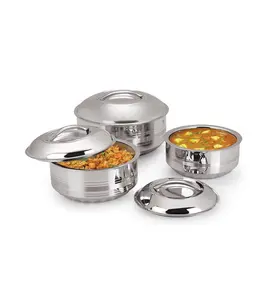 Stainless Steel Chapati Box Supplier From Indian Hotel Table Ware Best Chapati Container Rounded Shape Low Price