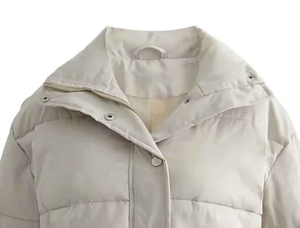 Chaqueta Bomber de Invierno Estilo Americano para Mujer, Transpirable, Gruesa, de Poliéster, con Cuello Alto, Corte Ajustado, Capucha Desmontable, Cálida - Product Image 6