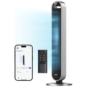 Ventilateur tour intelligent DREO le plus vendu, commande vocale 120 °   Ventilateur oscillant compatible avec application/télécommande, 42 pouces, silencieux (20 dB), sans pales, 12 vitesses - Product Image 2