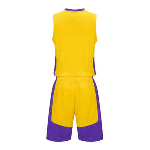 Uniformes de basket-ball pour hommes anti-rides en polyester fabriqué par des professionnels - Product Image 2