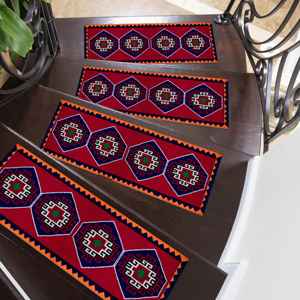 พรมพิมพ์ลาย-เสื่อทอมือตกแต่งตุรกีสำหรับการเน้นบ้านพรมขั้นบันได - Product Image 2