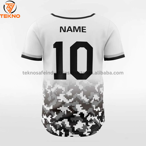 2025 OEM pas cher vierge mode maillot de Baseball pas cher en gros camouflage impression hommes et femmes maillots de Baseball conception personnalisée - Product Image 2